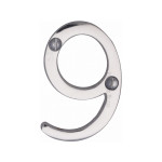 M Marcus Heritage Brass Numeral 9 - Face Fix 51mm 